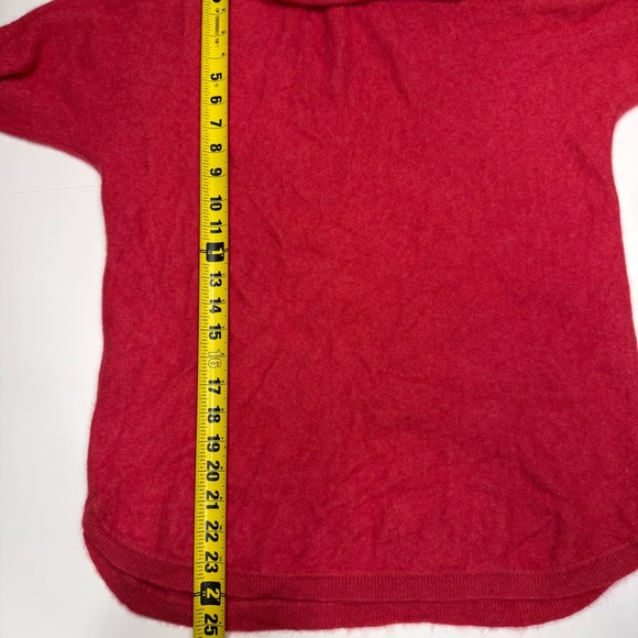 Max Studio Vibrant Red Cowl Neck Sweater 100% 2-Ply Cashnere - Picture 7 of 7